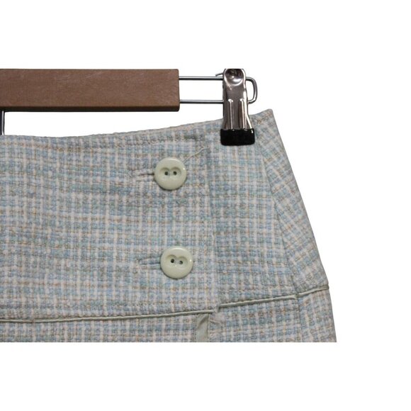 NWT Vintage Y2K Abercrombie Fitch Mini Skirt 00 Tweed Preppy Coquette Wool Silk - Picture 3 of 14